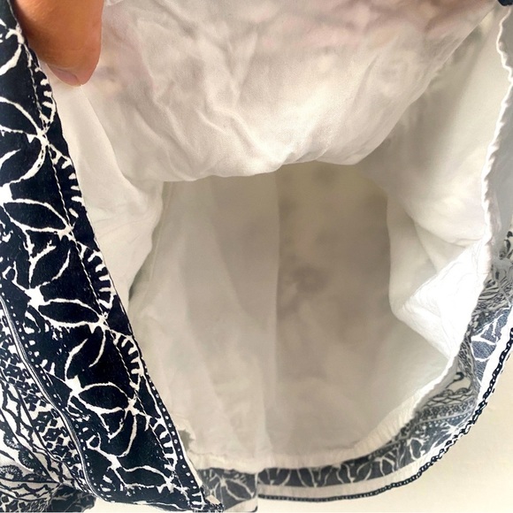 Abercrombie & Fitch Boho Floral Black & White Corset Romper Adjustable Straps S - Picture 7 of 8